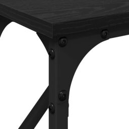 Berkfield Home Console Table Black Oak 140x23x75 cm Engineered Wood - Size: 140 x 23 x 75 cm - thumbnail 7