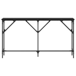 Berkfield Home Console Table Black Oak 140x23x75 cm Engineered Wood - Size: 140 x 23 x 75 cm - thumbnail 4