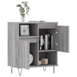 Berkfield Home Sideboard Grey Sonoma 60x35x70 cm Engineered Wood - Size: 60 x 35 x 70 cm - thumbnail 4