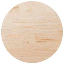 Berkfield Home Table Top Round Ã˜90x3 cm Solid Wood Pine in Natural - Size: 90x3 cm - thumbnail 1