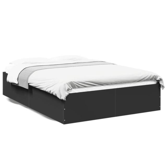 Berkfield Home Bed Frame without Mattress Black 120x190 cm Small Double - image 1