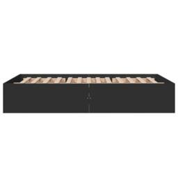 Berkfield Home Bed Frame without Mattress Black 120x190 cm Small Double - thumbnail 5