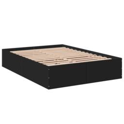 Berkfield Home Bed Frame without Mattress Black 120x190 cm Small Double - thumbnail 6