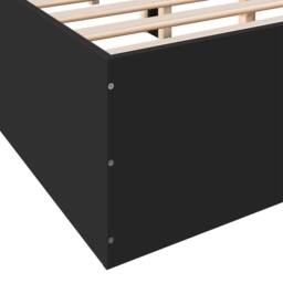 Berkfield Home Bed Frame without Mattress Black 120x190 cm Small Double - thumbnail 8