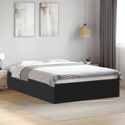 Berkfield Home Bed Frame without Mattress Black 120x190 cm Small Double - thumbnail 2