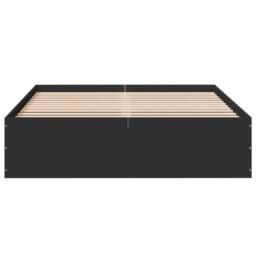 Berkfield Home Bed Frame without Mattress Black 120x190 cm Small Double - thumbnail 4