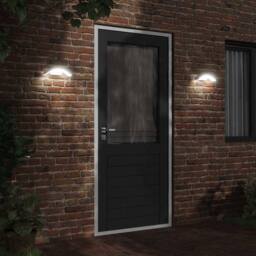 Berkfield Home Outdoor LED Wall Lights with Sensors 2pcs White Die-cast Aluminium - thumbnail 3