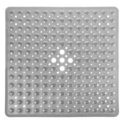 EONLION 53 x 53cm Grey Non Slip Bath Mat Shower Mat Anti-Mold Rubber Strong Suction in Clear - Size: 53 x 53 cm - thumbnail 1