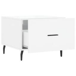 Berkfield Home Coffee Table High Gloss White 50x50x40 cm Engineered Wood - Size: 50 x 50 x 40 cm - thumbnail 6