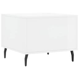Berkfield Home Coffee Table High Gloss White 50x50x40 cm Engineered Wood - Size: 50 x 50 x 40 cm - thumbnail 8