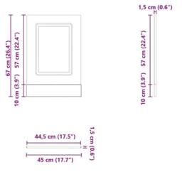 Berkfield Home Dishwasher Panel¬†Kalmar¬†Brown Oak 45x1.5x67 cm Engineered Wood in Brown - thumbnail 8