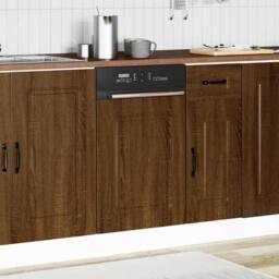Berkfield Home Dishwasher Panel¬†Kalmar¬†Brown Oak 45x1.5x67 cm Engineered Wood in Brown - thumbnail 3