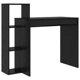 Berkfield Home Computer Desk Black oak Engineered wood, Black oak veneer Compact - thumbnail 1
