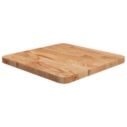 Berkfield Home Square Table Top Light Brown 40x40x2.5cm Treated Solid Wood Oak - Size: 40x40x2.5 cm - thumbnail 2