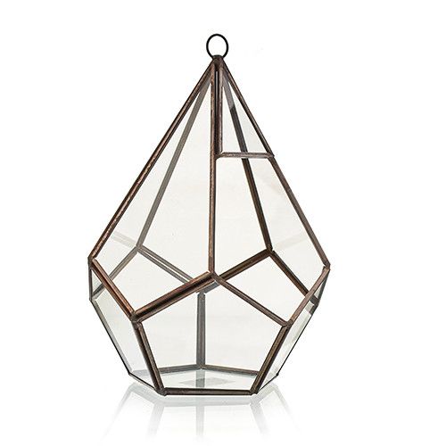 KDMD Glass Terrarium - Large Pentagon in Brown - image 1