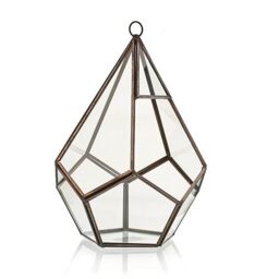 KDMD Glass Terrarium - Large Pentagon in Brown - thumbnail 1