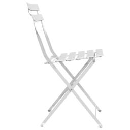 Berkfield Home Outdoor Chairs Cool White Metal Standard Foldable Patio Chairs - thumbnail 6