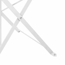 Berkfield Home Outdoor Chairs Cool White Metal Standard Foldable Patio Chairs - thumbnail 8