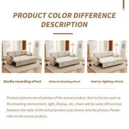 BTM Beige L-Shaped 3-Seater Sofa Bed with Storage - Size: A - thumbnail 9