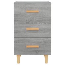Berkfield Home Bedside Cabinet Grey Sonoma 40x40x66 cm Engineered Wood - Size: 40 x 40 x 66 cm - thumbnail 4