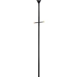 Wyld and Coco Freestanding Coat Rack - Black Powder-Coated Steel 130cm 3 Hooks - thumbnail 2