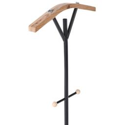 Wyld and Coco Freestanding Coat Rack - Black Powder-Coated Steel 130cm 3 Hooks - thumbnail 5