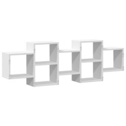 Berkfield Home Wall Shelf White 129x18x42 cm Engineered Wood - Size: 129 x 18 x 42 cm - thumbnail 6