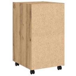 Berkfield Home Cabinet with Wheels Artisan Oak 33x38x60 cm Engineered Wood in Brown - Size: 33 x 38 x 60 cm - thumbnail 6