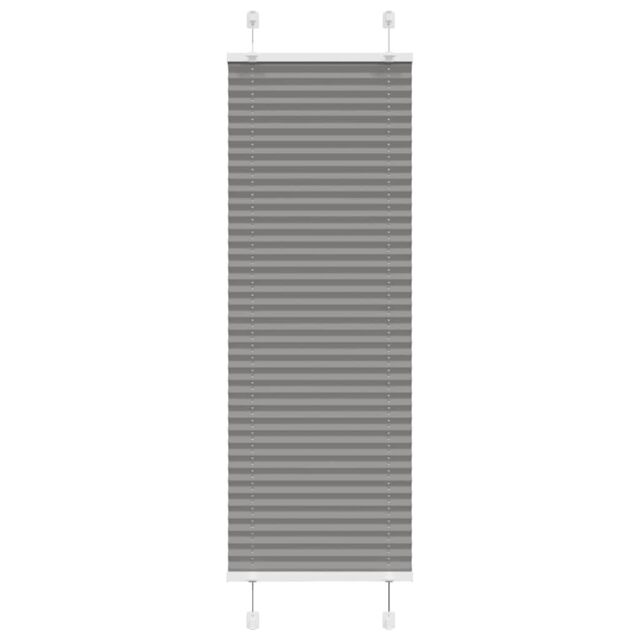 Berkfield Home Pleated Blind Anthracite 45x150 cm Fabric Width 44.4 cm Polyester in Black - image 1