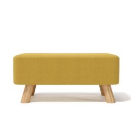 Living and Home 57cm W Yellow Rectangular Tofu-shaped Footstool - thumbnail 3