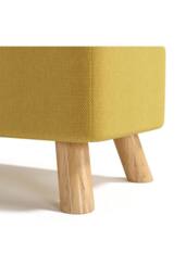 Living and Home 57cm W Yellow Rectangular Tofu-shaped Footstool - thumbnail 5