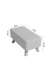 Living and Home 57cm W Yellow Rectangular Tofu-shaped Footstool - thumbnail 6