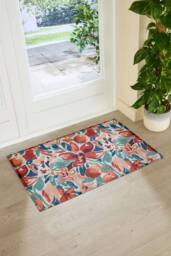 Artsy Mats Red Lilys Doormat - Size: 60 cm x 90 cm - thumbnail 2