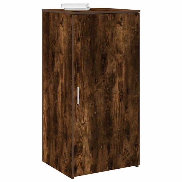Berkfield Home Storage Cabinet Smoked Oak 50x45x103.5 cm Engineered Wood in Brown - image 1
