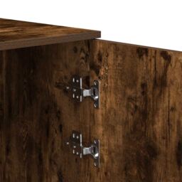 Berkfield Home Storage Cabinet Smoked Oak 50x45x103.5 cm Engineered Wood in Brown - thumbnail 8