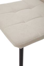 Living and Home Set of 4 Linen Upholstered Dining Chairs in Beige - thumbnail 8