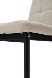 Living and Home Set of 4 Linen Upholstered Dining Chairs in Beige - thumbnail 9