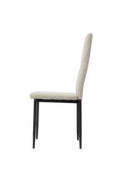 Living and Home Set of 4 Linen Upholstered Dining Chairs in Beige - thumbnail 5