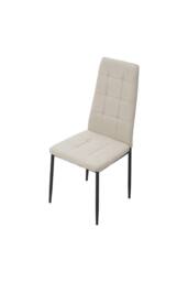 Living and Home Set of 4 Linen Upholstered Dining Chairs in Beige - thumbnail 4