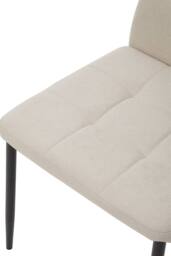 Living and Home Set of 4 Linen Upholstered Dining Chairs in Beige - thumbnail 7