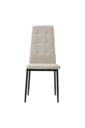 Living and Home Set of 4 Linen Upholstered Dining Chairs in Beige - thumbnail 3