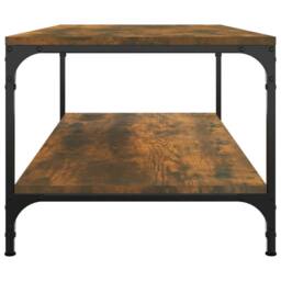 Berkfield Home Decorative Coffee Table Smoked Oak 100x50x40 cm Engineered Wood in Brown - Size: 100 x 50 x 40 cm - thumbnail 5