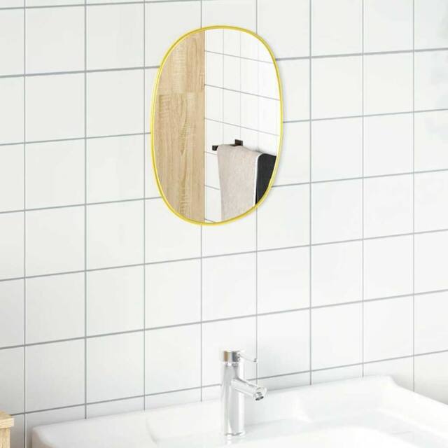 Berkfield Home Wall Mirror Gold 40x30 cm - image 1
