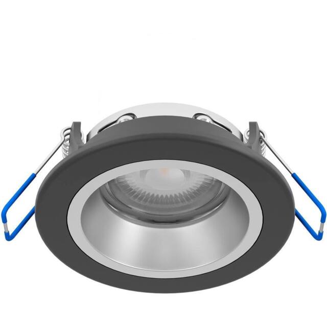 Loops Sleek Black & Silver Ceiling Spotlight for Modern Indoor Spaces - image 1