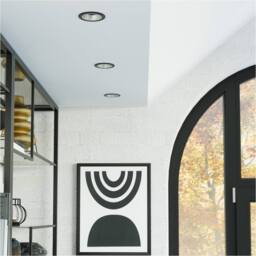 Loops Sleek Black & Silver Ceiling Spotlight for Modern Indoor Spaces - thumbnail 6