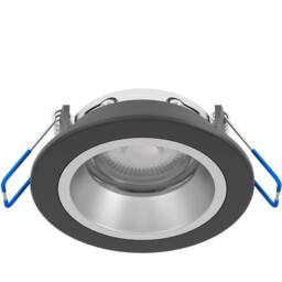 Loops Sleek Black & Silver Ceiling Spotlight for Modern Indoor Spaces