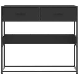 Berkfield Home Classic Console Table Black 90x35x80 cm Engineered Wood - Size: 90 x 35 x 80 cm - thumbnail 4
