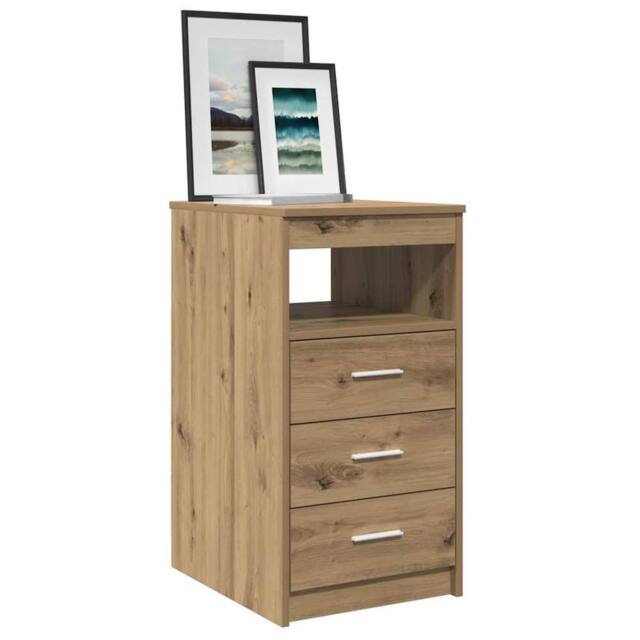 Berkfield Home Decorative Drawer Cabinet Artisan Oak 40x50x76 cm Engineered Wood in Brown - Size: 40 x 50 x 76 cm - image 1