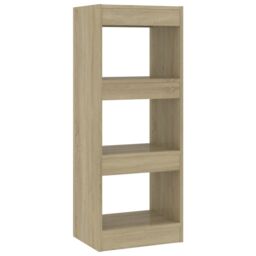 Berkfield Home Book Cabinet/Room Divider Sonoma Oak 40x30x103 cm Engineered Wood in Brown - Size: 40 x 30 x 103 cm - thumbnail 2