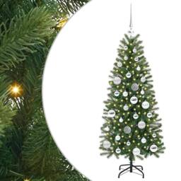 Berkfield Home Artificial Christmas Tree with 150 LEDs Green 120 cm PE & PVC - thumbnail 2